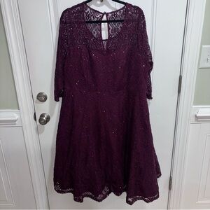 Torrid Wine Colored Lace Dress